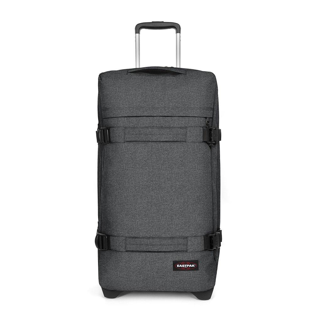 Image of <p>Compact pour un transport facile, mais avec assez d'espace pour quelques jours d'aventure le <strong>Transit'R M</strong> de <strong>Eastpak</strong> en coloris <strong>77H - Black Denim</strong> dispose de 2 roues fluides et silencieuses et d'une poig